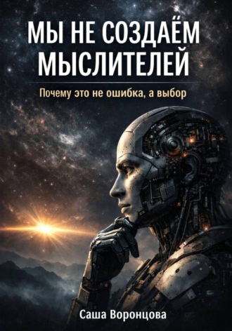 Обложка книги «Мы не создаём мыслителей. Почему это не ошибка, а выбор?»