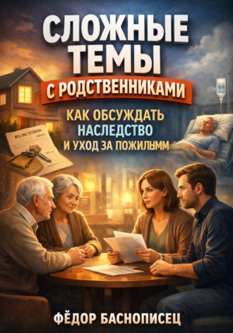 Обложка книги «Сложные Темы с Родственниками. Как Обсуждать Наследство и Уход за Пожилыми»