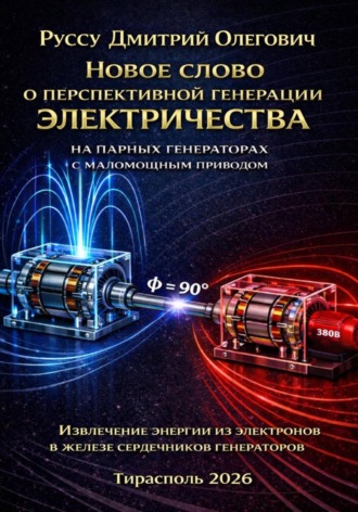 Обложка книги «Новое слово о перспективной генерации электричества на парных генераторах»