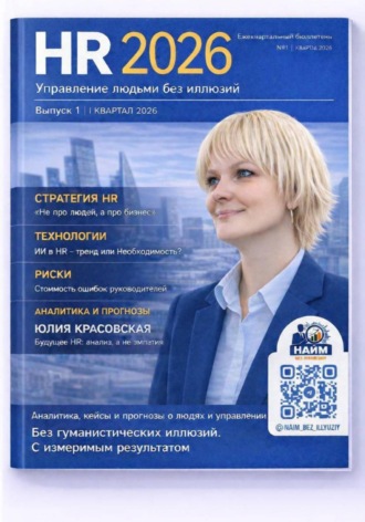 Обложка книги «HR 2026: Кадровые решения без иллюзий (ежеквартальный бюллетень I-й кв.2026)»