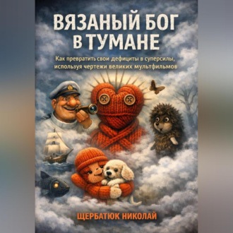 Обложка книги «Вязаный Бог в тумане: Как превратить свои дефициты в суперсилы, используя чертежи великих мультфильмов»