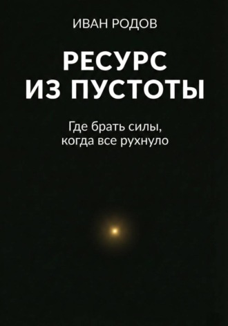 Обложка книги «Ресурс из пустоты: Где брать силы, когда все рухнуло»