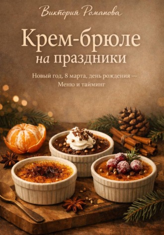 Обложка книги «Крем-брюле на праздники: Новый год, 8 марта, день рождения – меню и тайминг»