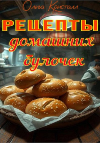 Обложка книги «Рецепты домашних булочек»