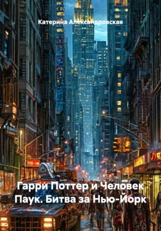 Обложка книги «Гарри Поттер и Человек Паук. Битва за Нью-Йорк»