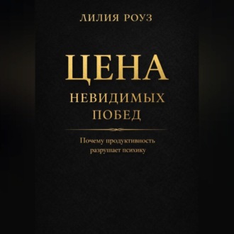 Обложка книги «Цена невидимых побед: Почему продуктивность разрушает психику»