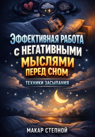 Обложка книги «Эффективная работа с негативными мыслями перед сном техники засыпания»