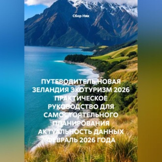 Обложка книги «ПУТЕВОДИТЕЛЬ НОВАЯ ЗЕЛАНДИЯ ЭКОТУРИЗМ 2026 ПРАКТИЧЕСКОЕ РУКОВОДСТВО ДЛЯ САМОСТОЯТЕЛЬНОГО ПЛАНИРОВАНИЯ АКТУАЛЬНОСТЬ ДАННЫХ ФЕВРАЛЬ 2026 ГОДА»