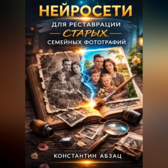 Обложка книги «Нейросети для реставрации старых семейных фотографий»