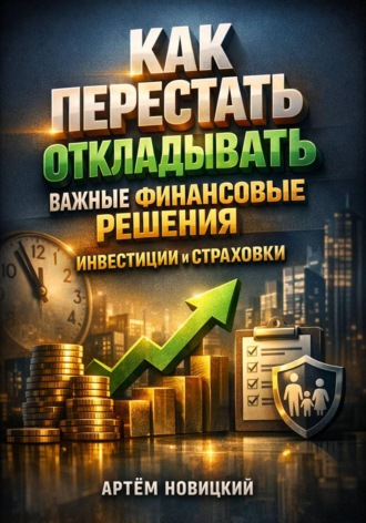 Обложка книги «Как перестать откладывать важные финансовые решения инвестиции и страховки»