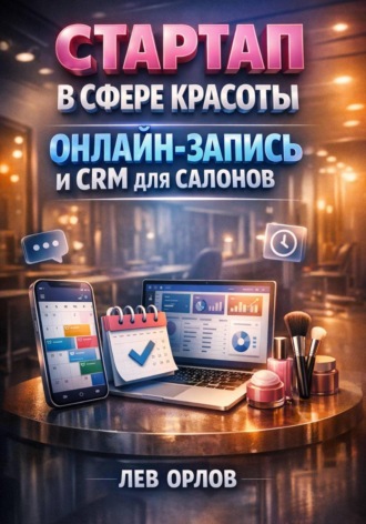 Обложка книги «Стартап в сфере красоты онлайн запись и CRM для салонов»
