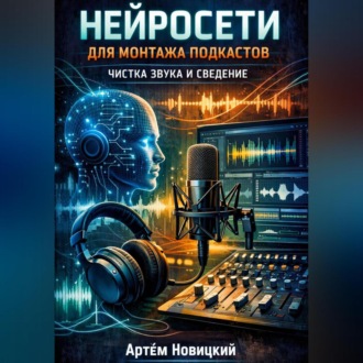 Обложка книги «Нейросети для монтажа подкастов чистка звука и сведение»