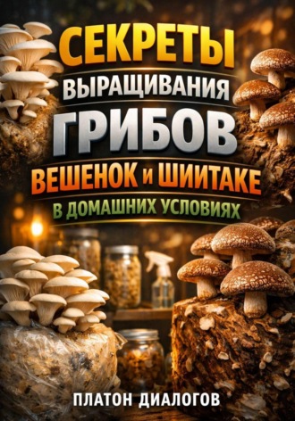 Обложка книги «Секреты выращивания грибов вешенок и шиитаке в домашних условиях»