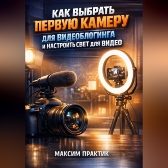 Обложка книги «Как выбрать первую камеру для видеоблогинга и настроить свет для видео»