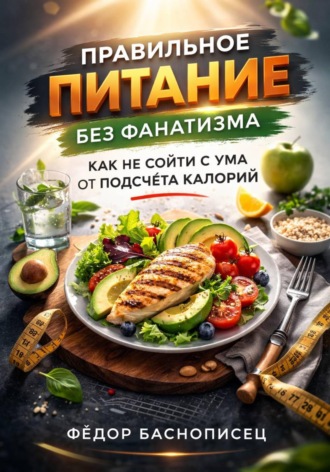 Обложка книги «Правильное питание без фанатизма. Как не сойти с ума от подсчета калорий»