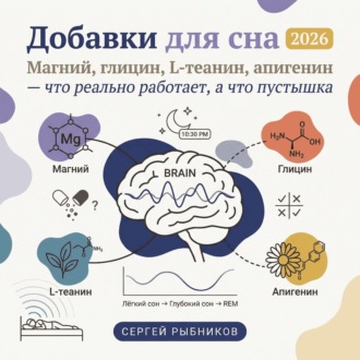 Обложка книги «Добавки для сна 2026: Магний, глицин, L-теанин, апигенин. Что реально работает, а что пустышка»