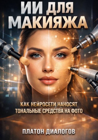 Обложка книги «ИИ для макияжа. Как нейросети наносят тональные средства на фото»