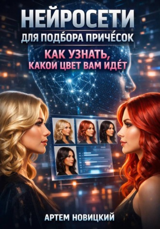 Обложка книги «Нейросети для подбора причесок. Как узнать какой цвет вам идет»