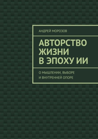 Обложка книги «Авторство жизни в эпоху ИИ. О мышлении, выборе и внутренней опоре»