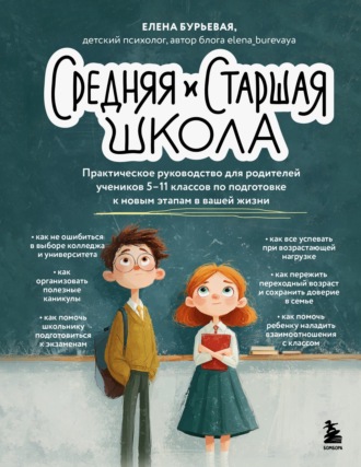 Обложка книги «Средняя и старшая школа. Практическое руководство для родителей учеников 5-11 классов по подготовке к новым этапам в вашей жизни»
