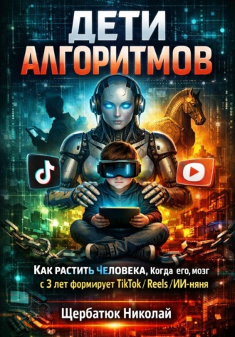 Обложка книги «Дети алгоритмов. Как растить человека, когда его мозг с 3 лет формирует TikTok / Reels / ИИ-няня»