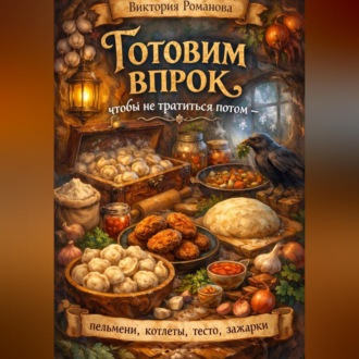 Обложка книги «Готовим впрок, чтобы не тратиться потом — пельмени, котлеты, тесто, зажарки»