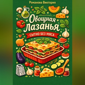Обложка книги «Овощная лазанья: сытно без мяса»