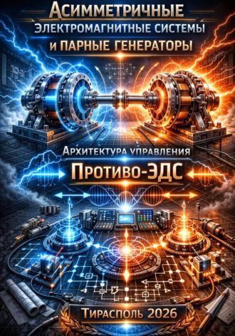 Обложка книги «Асимметричные электромагнитные системы и парные генераторы: Архитектура управления Противо-ЭДС»