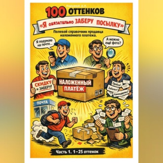 Обложка книги «100 оттенков «Я обязательно заберу посылку». Полевой справочник продавца наложенного платежа. Часть 1. 1-25 оттенок»
