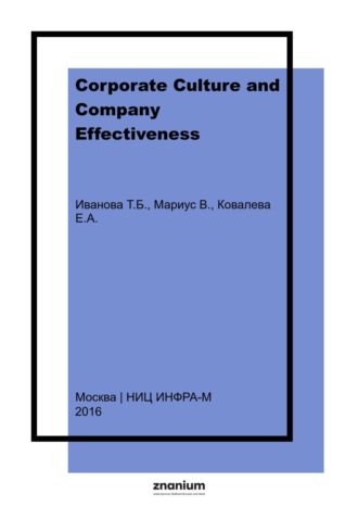 Corporate Culture and Company Effectiveness. Татьяна Борисовна Иванова