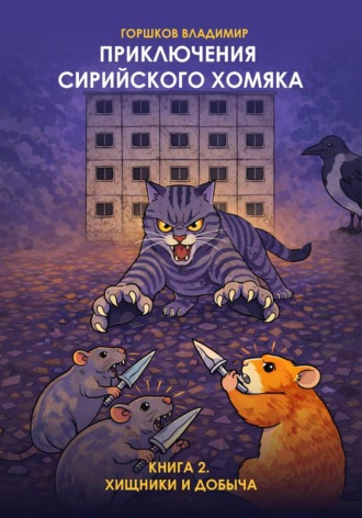 Обложка книги «Приключения сирийского хомяка. Из деревни в город. Книга2. Хищники и добыча»