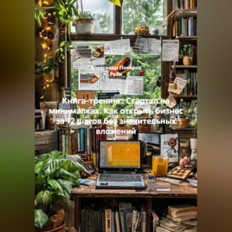 Обложка книги «Книга-тренинг: Стартап на минималках. Как открыть бизнес за 12 шагов без значительных вложений.»