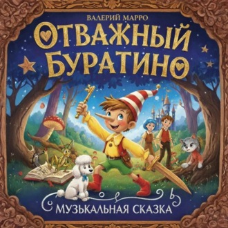 Обложка книги «Отважный Буратино. Музыкальная сказка»