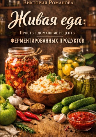 Обложка книги «Живая еда: простые домашние рецепты ферментированных продуктов»