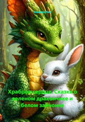 Обложка книги «Храброе сердце. Сказка о зеленом дракончике и белом зайчонке»