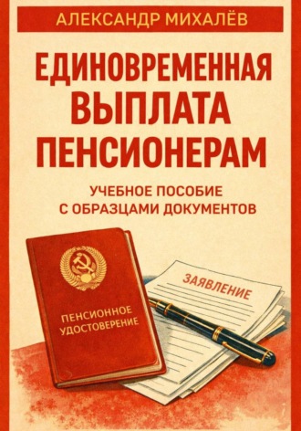Обложка книги «Единовременная выплата пенсионерам: учебное пособие с образцами документов»