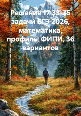 Обложка книги «Решение 17 33-35 задачи ЕГЭ 2026, математика, профиль, ФИПИ, 36 вариантов»