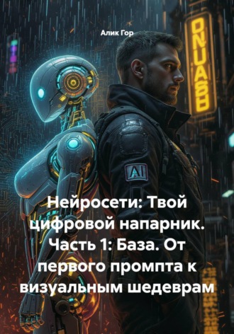 Обложка книги «Нейросети: Твой цифровой напарник. Часть 1: База. От первого промпта к визуальным шедеврам»