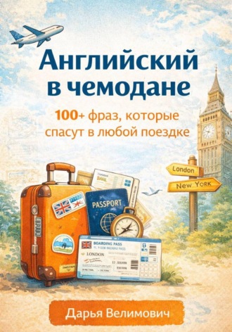 Обложка книги «Английский в чемодане. 100+ фраз, которые спасут в любой поездке»