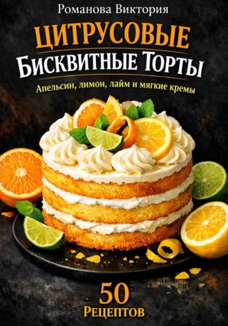 Обложка книги «Цитрусовые бисквитные торты: апельсин, лимон, лайм и мягкие кремы»
