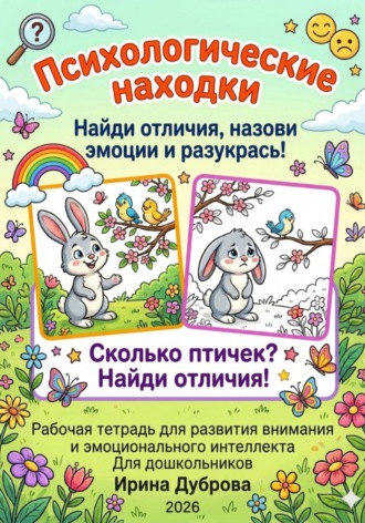 Обложка книги «Найди отличия, назови эмоции, разукрась. Развивающие задания для дошкольников»