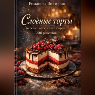 Обложка книги «Слоёные торты: бисквит, мусс, хруст и крем»