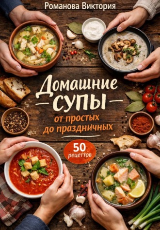 Обложка книги «Домашние супы: от простых до праздничных»