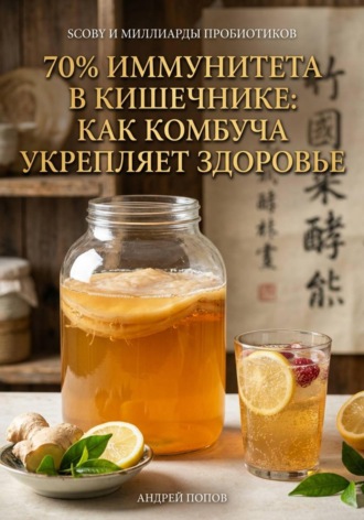 Обложка книги «70% иммунитета в кишечнике: как комбуча укрепляет здоровье»