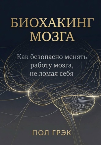 Обложка книги «Биохакинг мозга. Как безопасно менять работу мозга, не ломая себя»