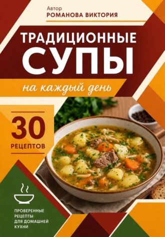 Обложка книги «Традиционные супы на каждый день»