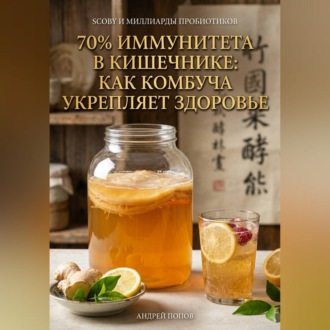 Обложка книги «70% иммунитета в кишечнике: как комбуча укрепляет здоровье»