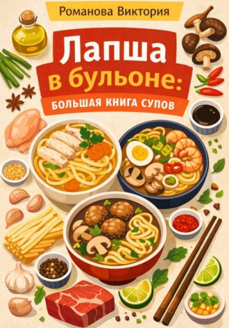 Обложка книги «Лапша в бульоне: большая книга супов»