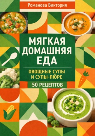 Обложка книги «Мягкая домашняя еда: овощные супы и супы-пюре»