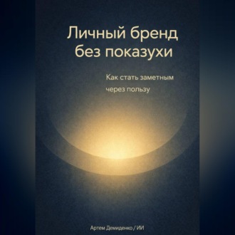 Обложка книги «Личный бренд без показухи: Как стать заметным через пользу»